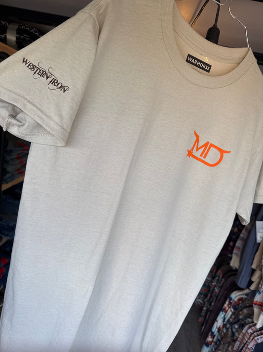MD Bucking Bulls tan short sleeve shirt