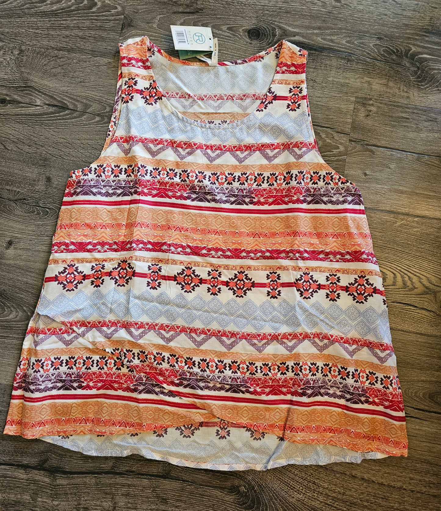 Ladies Roper Aztec Print Tank