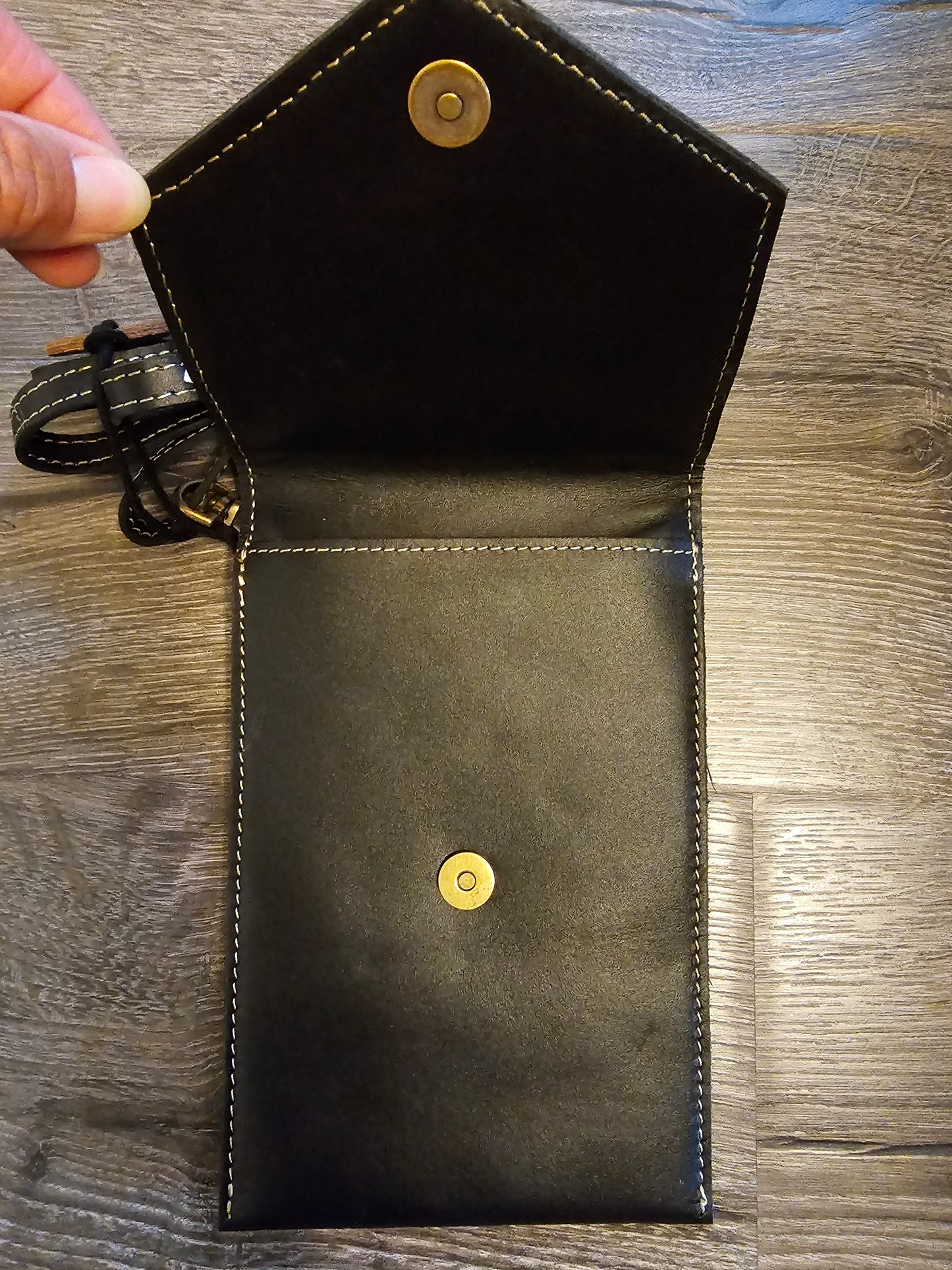 Prairie Times Petite Hand-Tooled Bag in Coal