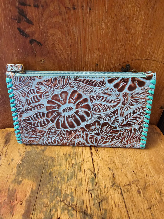 Delilah Creek Hand-Tooled Stitched Wallet