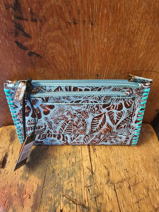 Delilah Creek Hand-Tooled Stitched Wallet