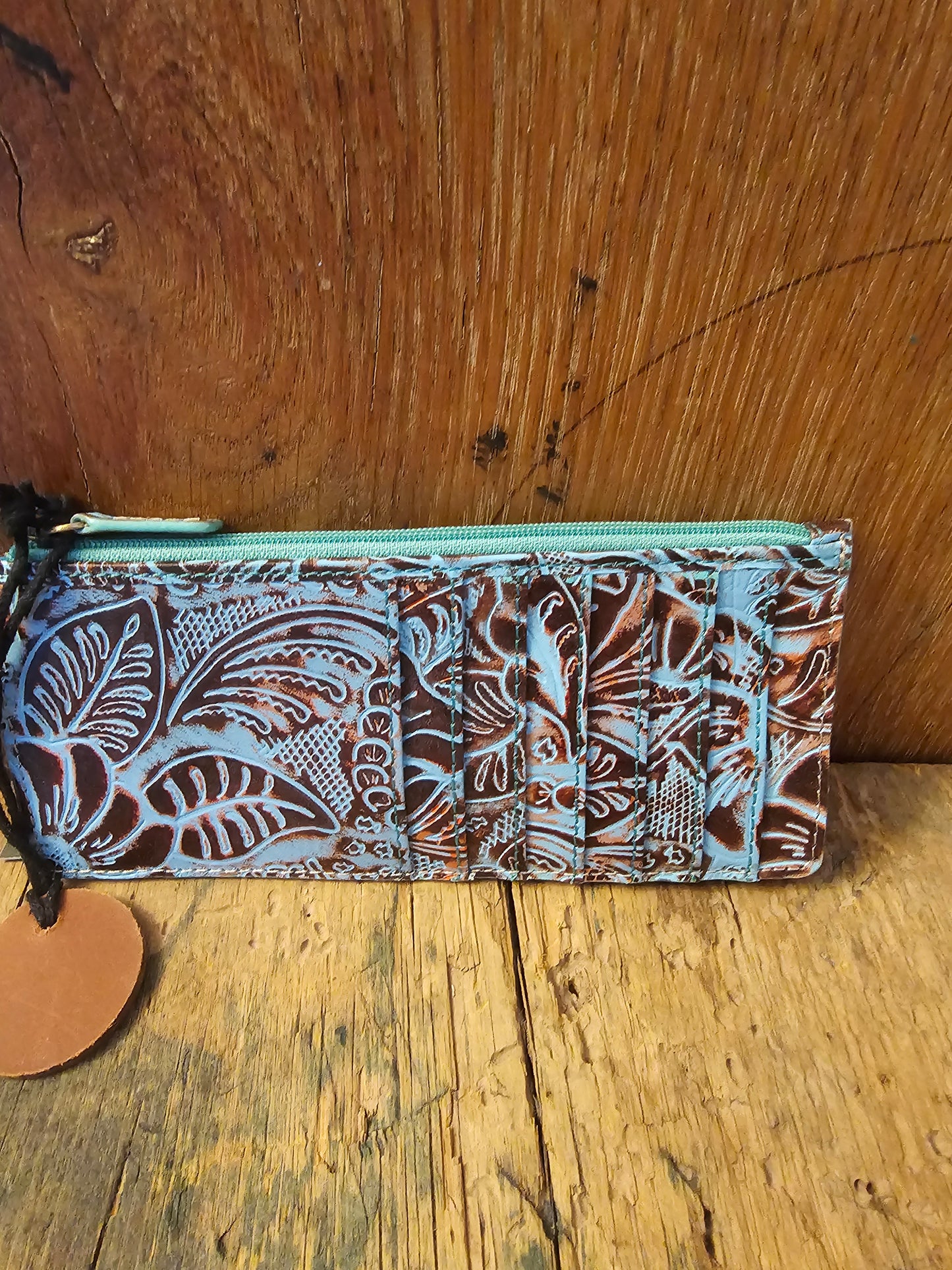 Delilah Creek Hand-Tooled Long Card Holder