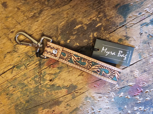 Jackstone Hand-Tooled Leather Key Fob
