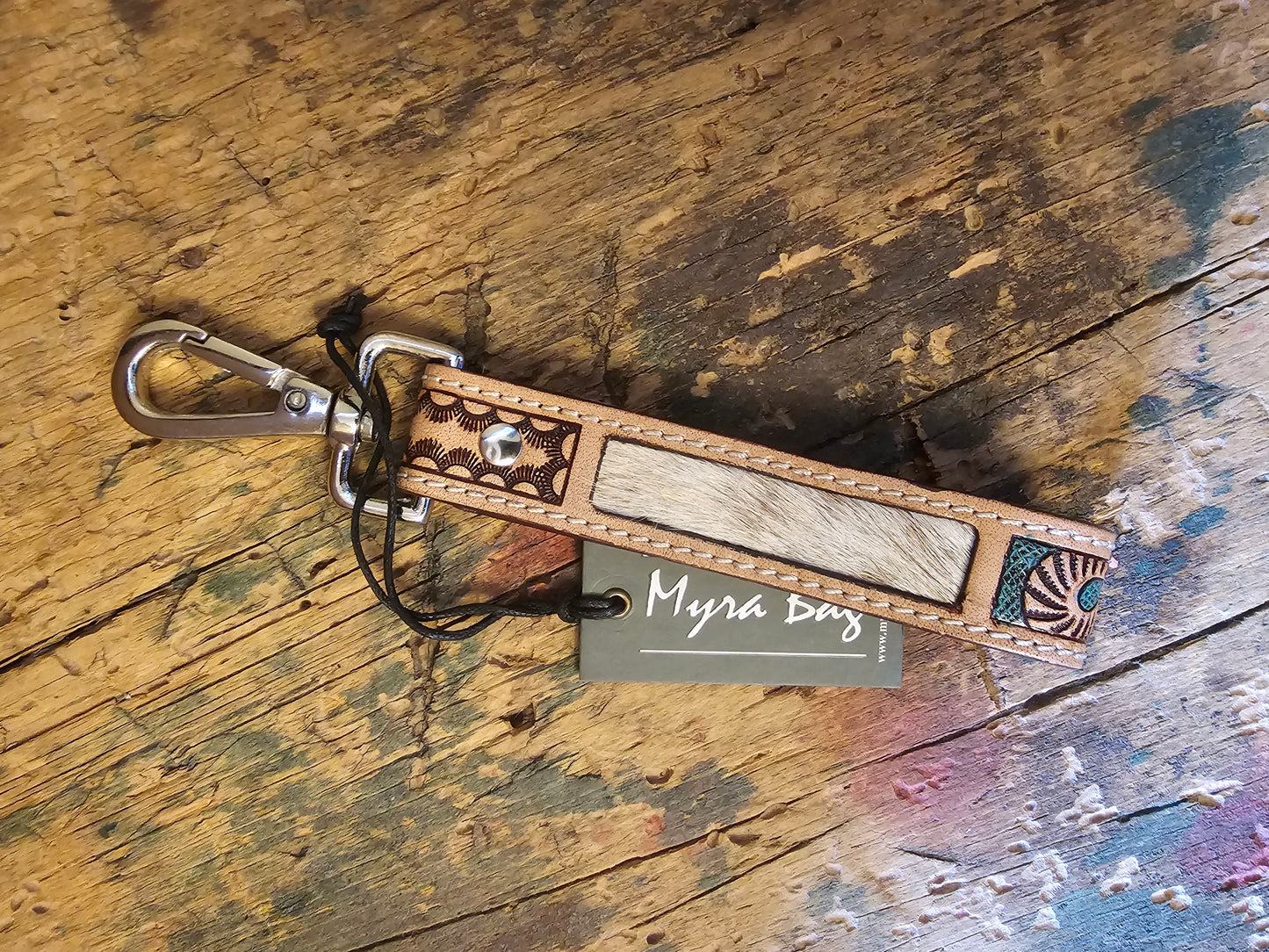 Jackstone Hand-Tooled Leather Key Fob