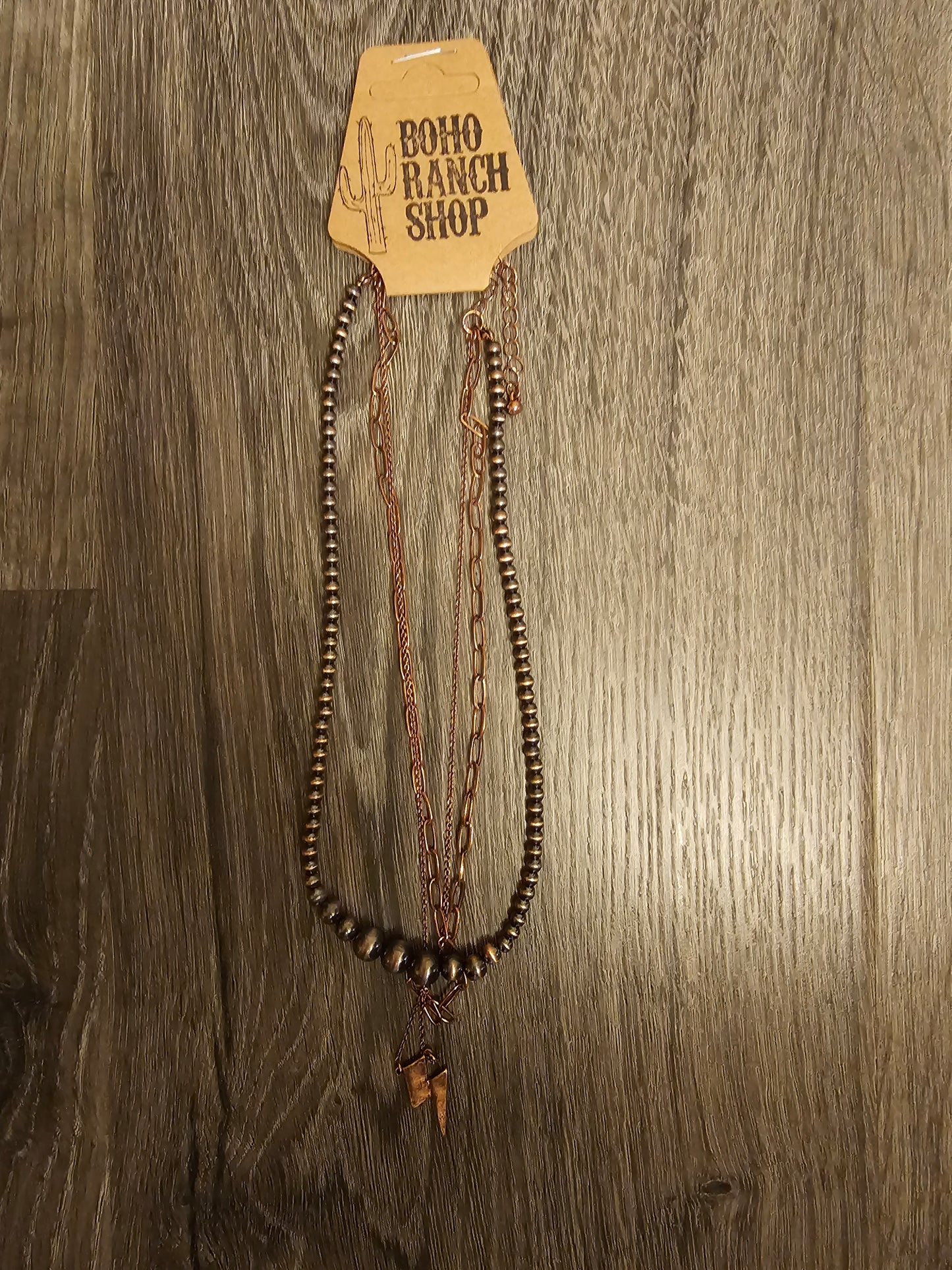 Layered Navajo Lightning Bolt Necklace