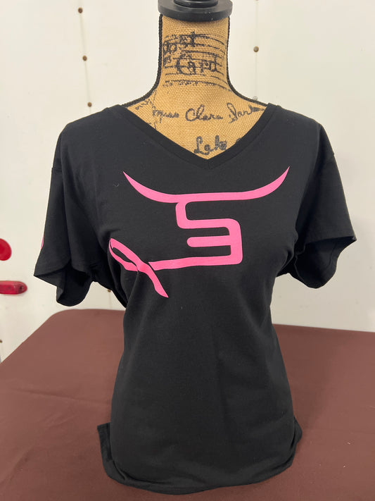 Spin Em: Ladies Black Tee