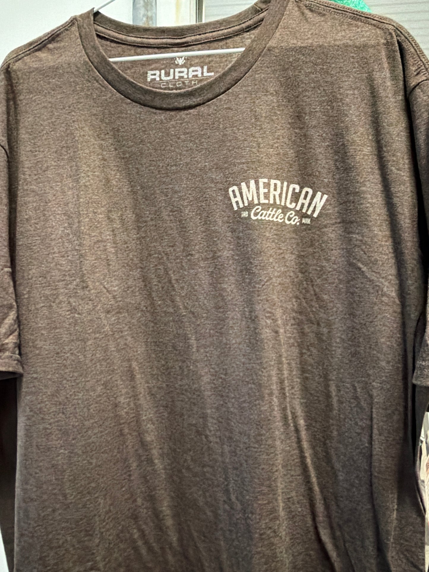 Rural: Men’s American Cattle Co. Roper Heather Brown T shirt