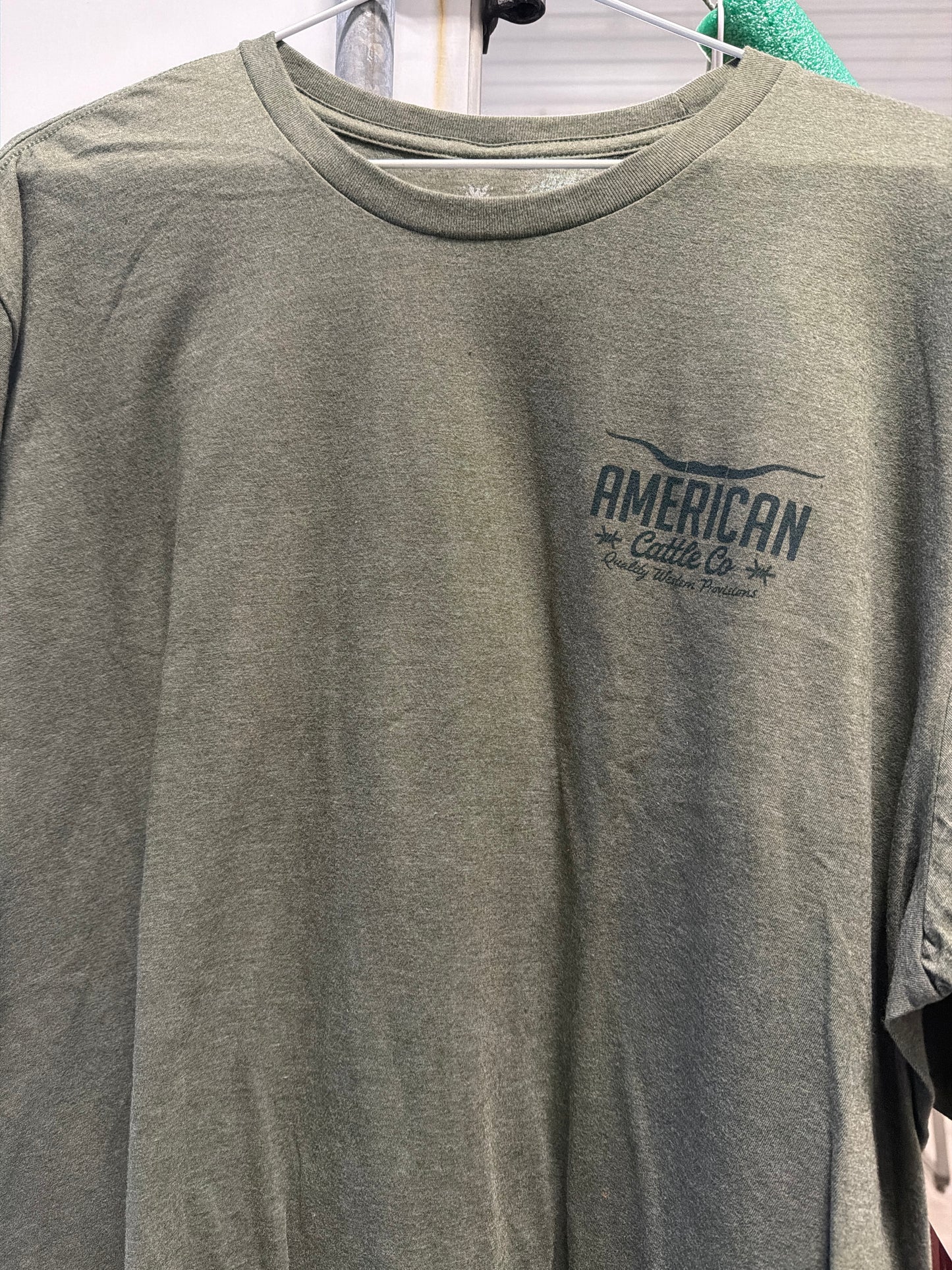 Rural: Men’s American Cattle Co. T15 Heather Olive T Shirt
