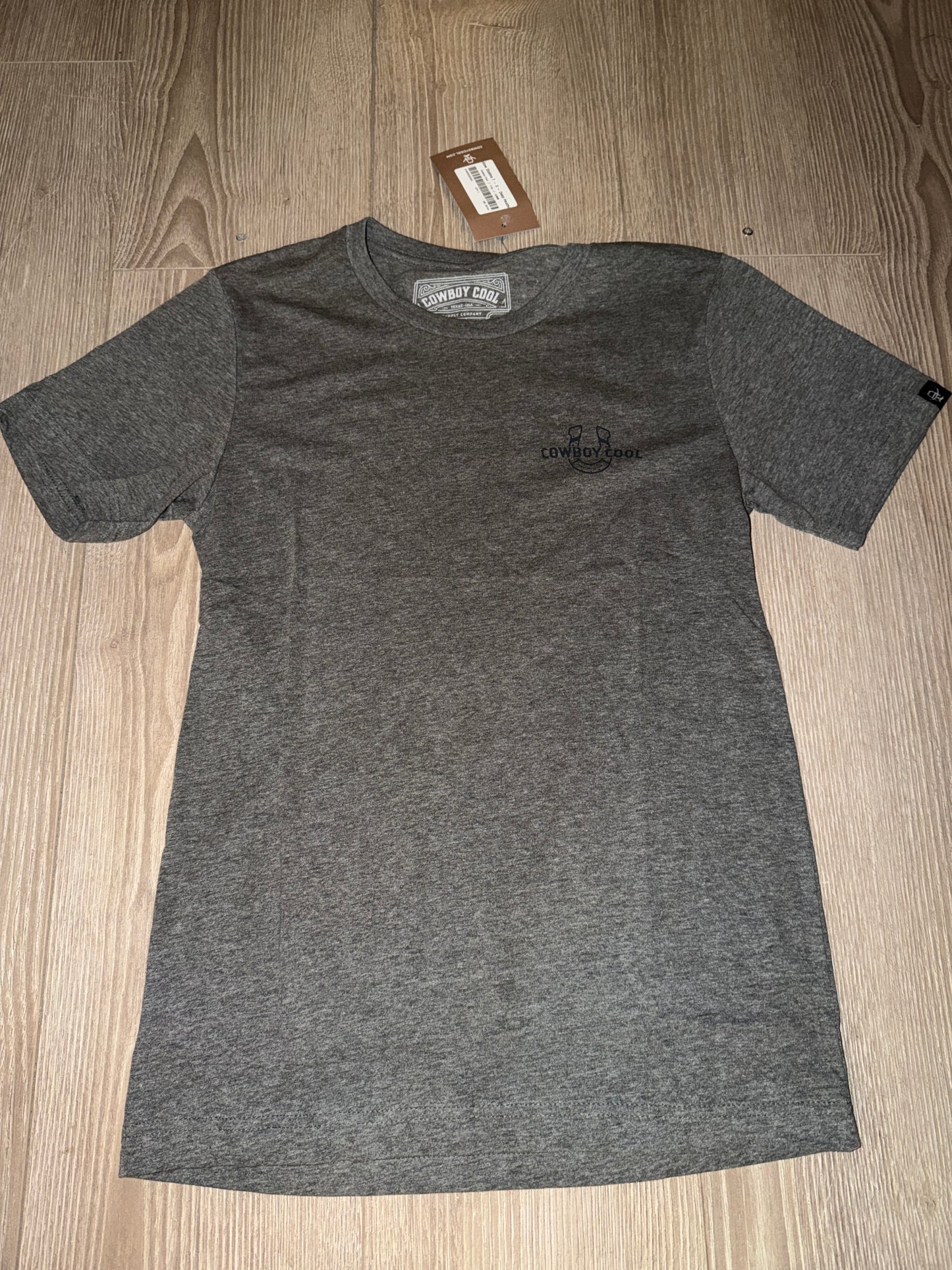Cowboy Cool: Men’s Outlaw Stables Deep Heather T shirt