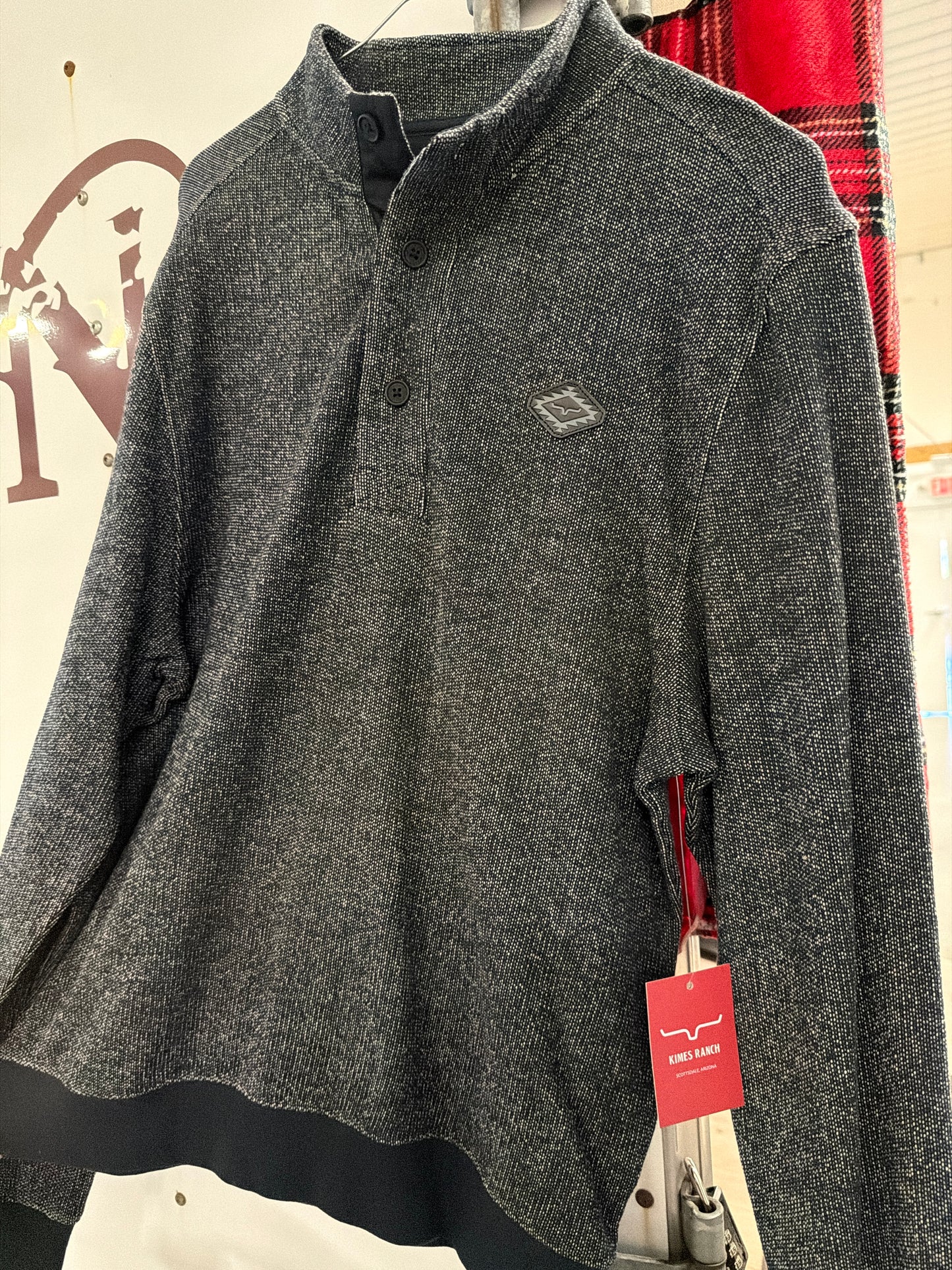 Kimes: Men’s Kingswell Black 1/4 Button Pullover