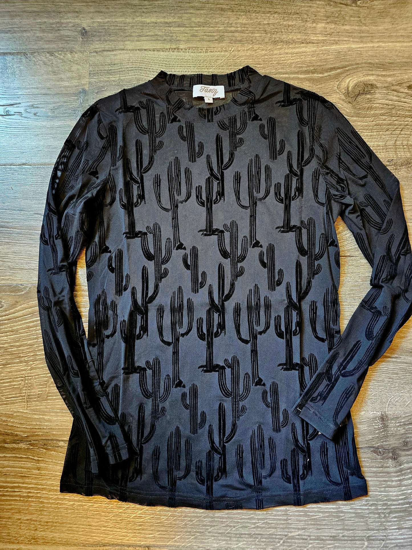 All About Cactus 3D Print Mesh Top- Black