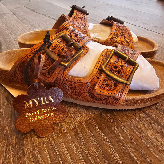 Falling Feather Sandals- Brown