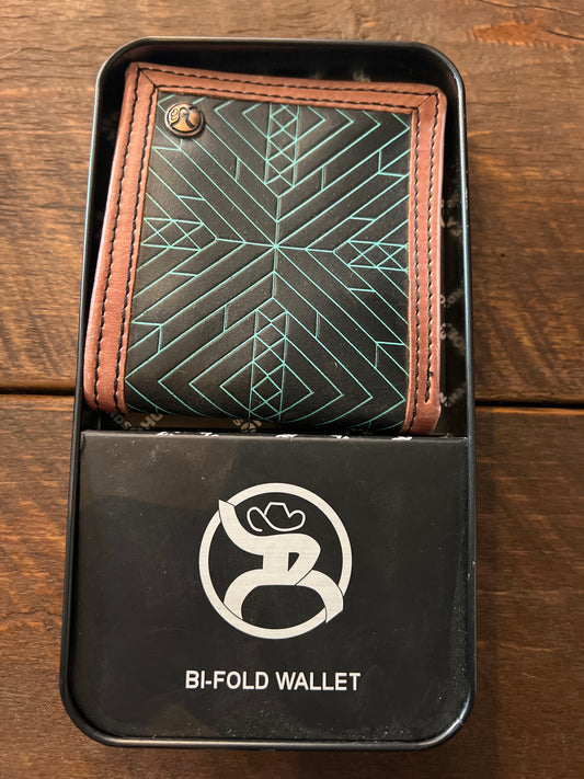 Hooey: Turquoise Aztec Bifold Wallet