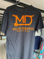 MD Bucking Bulls: Black Short Sleeve Shirt with Orange Logo
