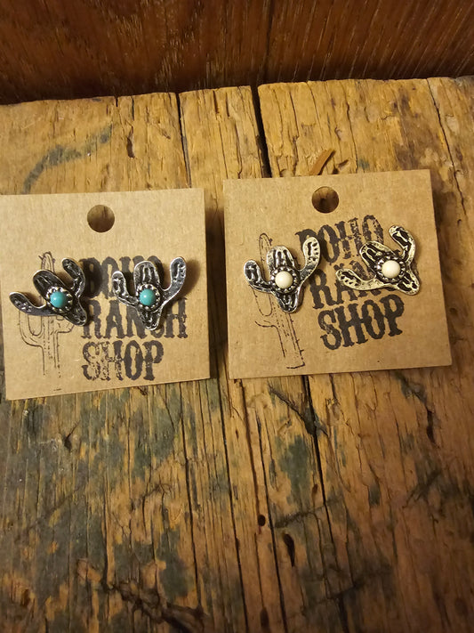 Mini Cactus Stud Earrings