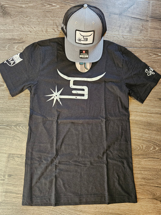 Black Spin Em Tee