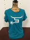 Spin Em: Ladies Turquoise Tee