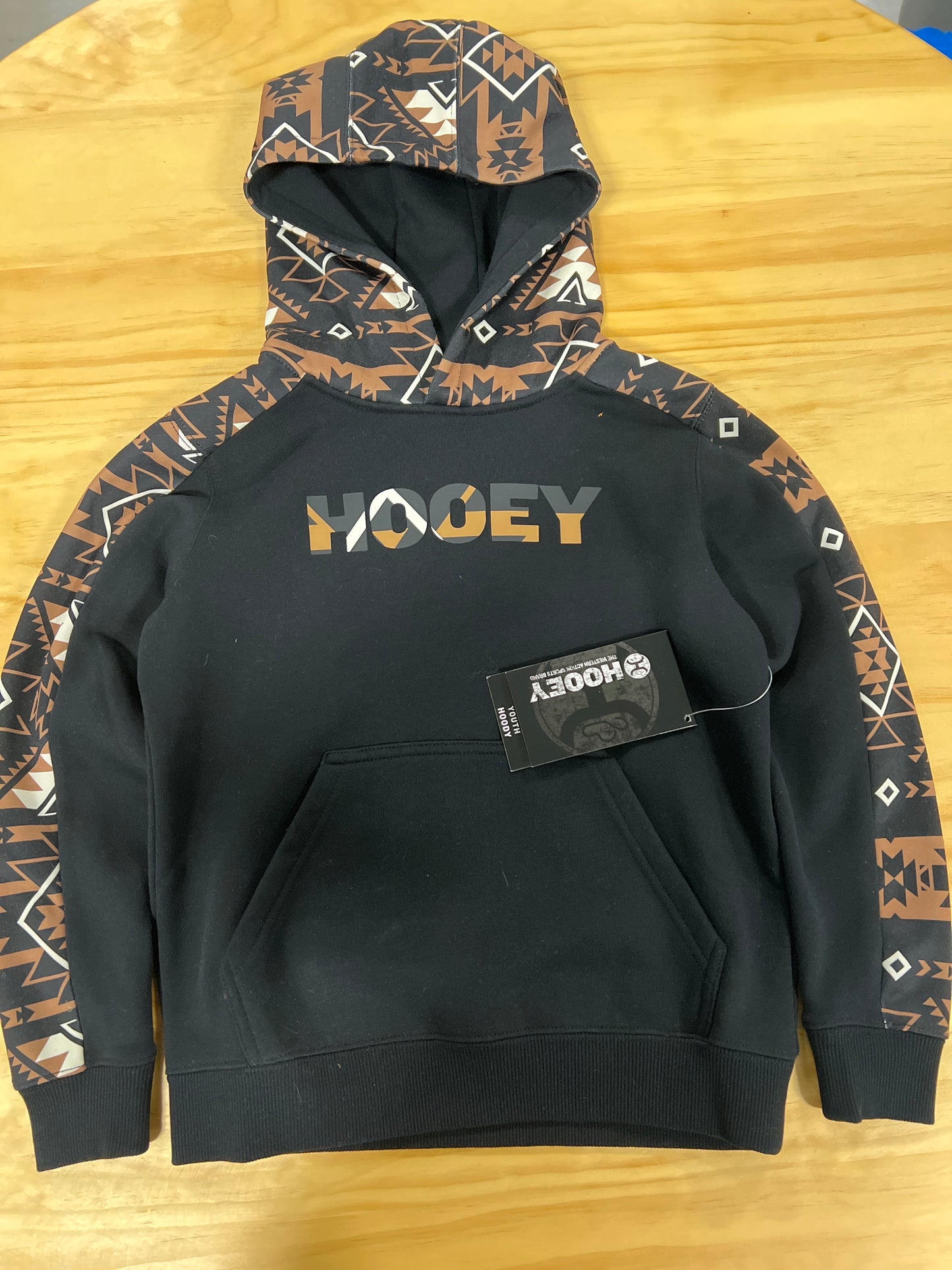Hooey: Youth “Canyon” Black/Brown Hoody
