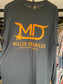 MD Bucking Bulls: Black Long sleeve with orange logo