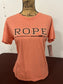 Hooey: Ladies Rope Like A Girl Peach Tee