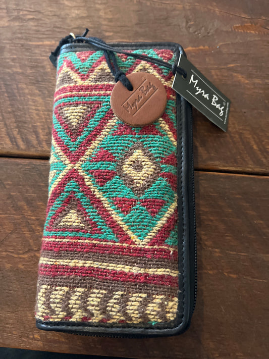 Myra: Canary Woven Fabric Wallet