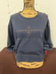 Kimes: Navy Cropped Crewneck Sweater