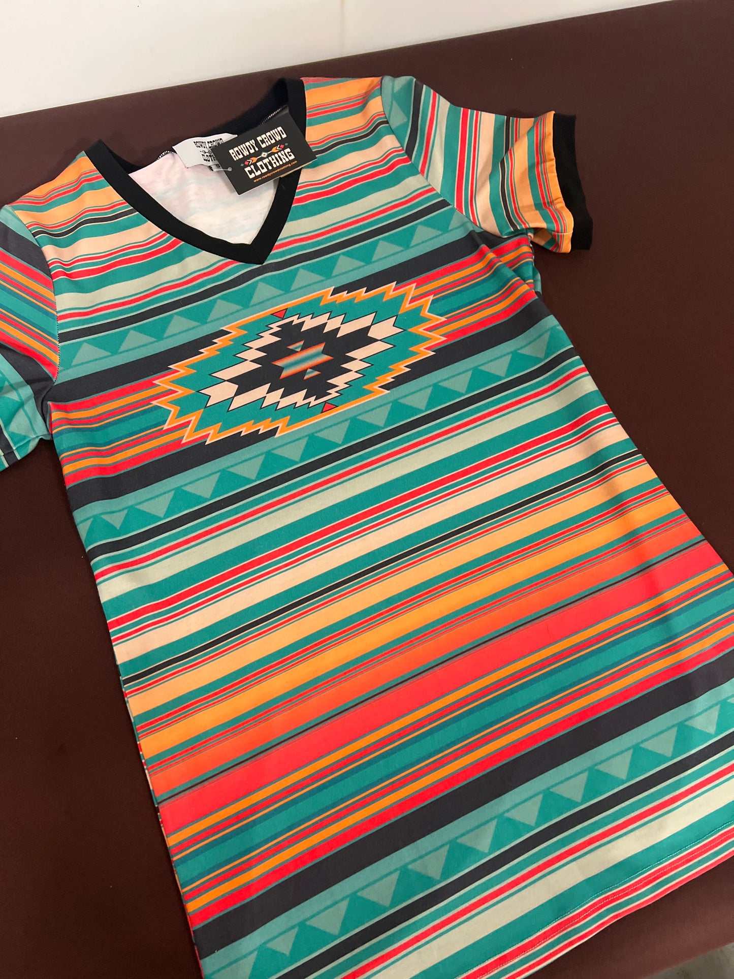 Rowdy Crowd: Ladies Aztec Colorful Tee