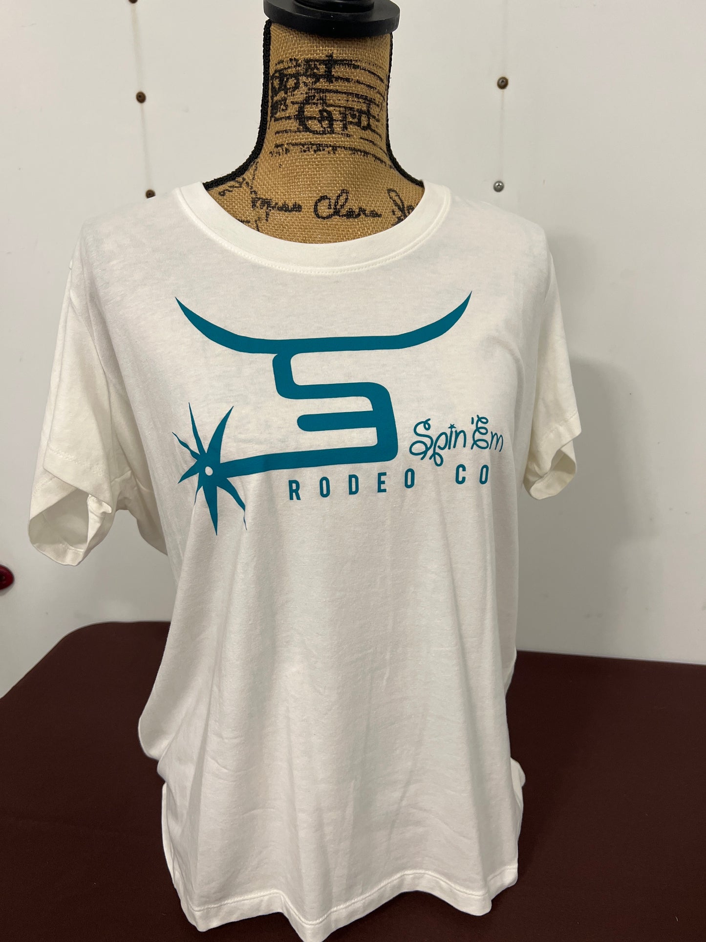 Spin Em: Ladies White Tee