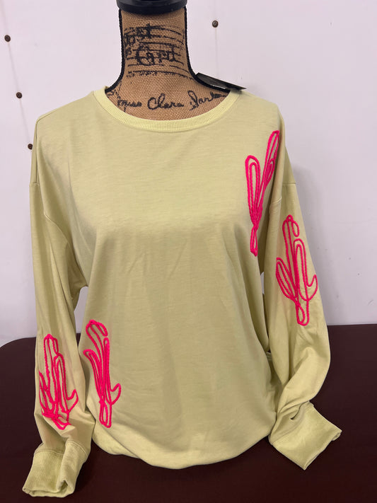 Merigold: Cactus Rope Embroidered Light Weight Sweater