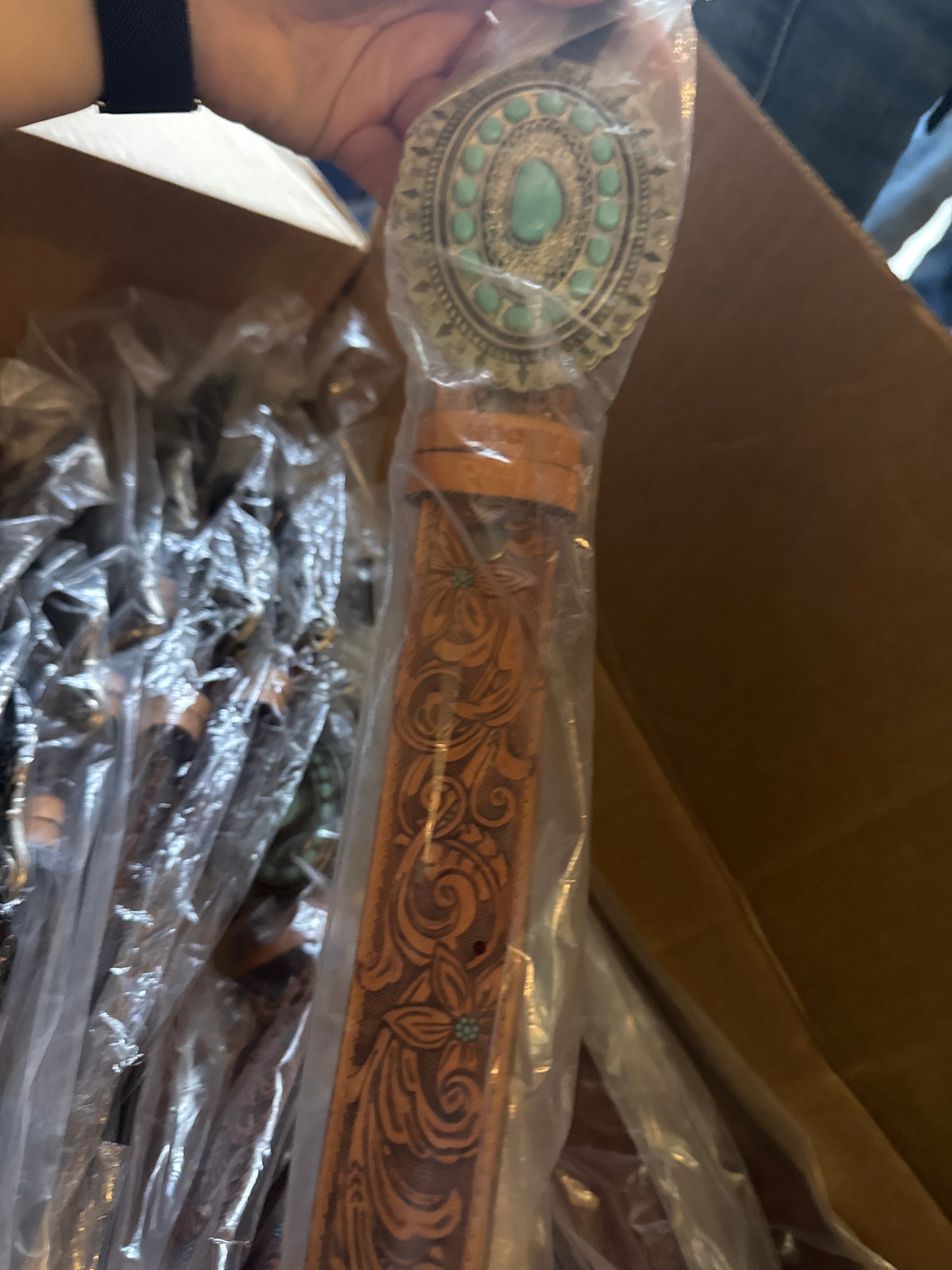 Hooey Floral Turquoise Belt with Buckle
