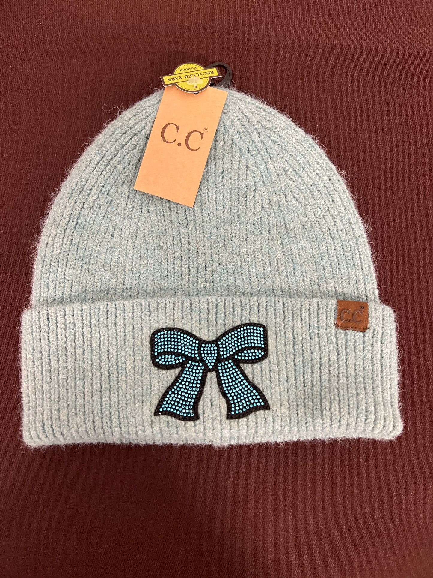 CC: Rhinestone Bow Beanie