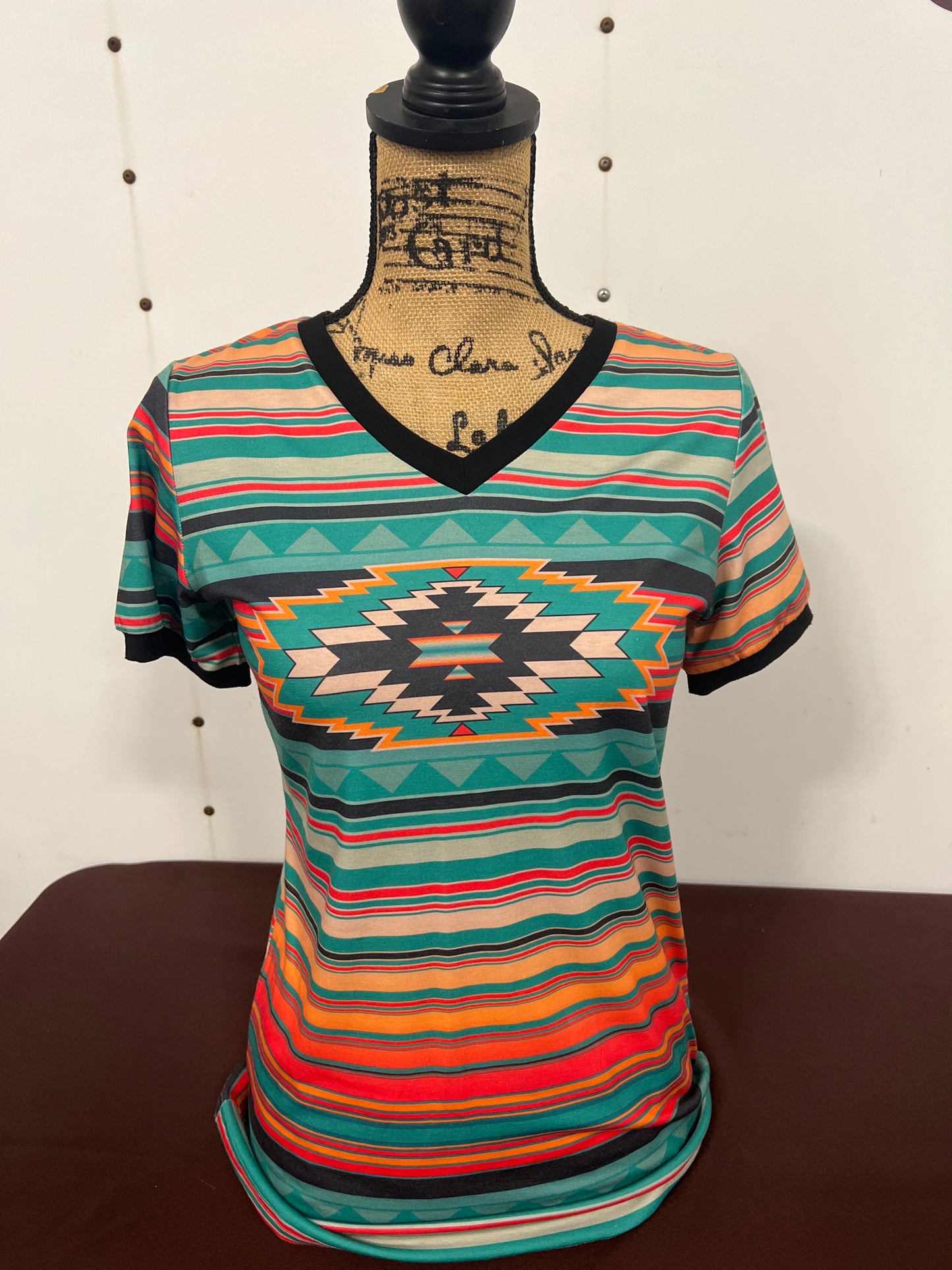 Rowdy Crowd: Ladies Aztec Colorful Tee