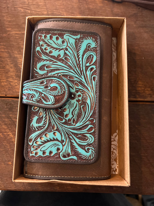 Myra: Danohue Peak Wallet in Turquoise