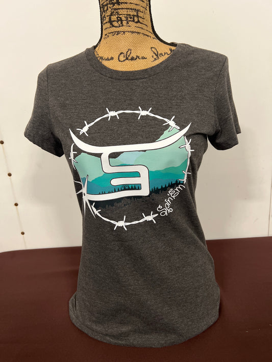 Spin Em: Ladies Mountain Tee