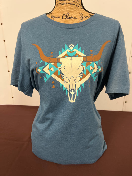 Rowdy Crowd Outer West Blue Tee