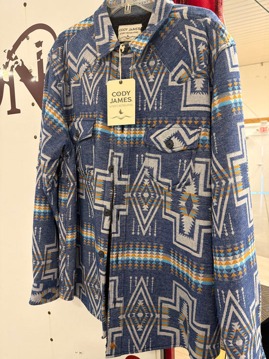 Cody James: Men’s Aztec Sherpa Button Up Coat