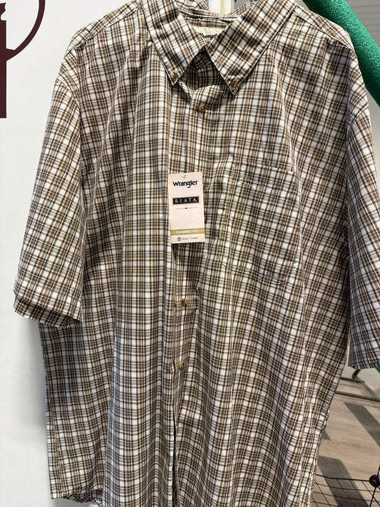 Wrangler: Riata Men’s plaid Short Sleeve Button Up