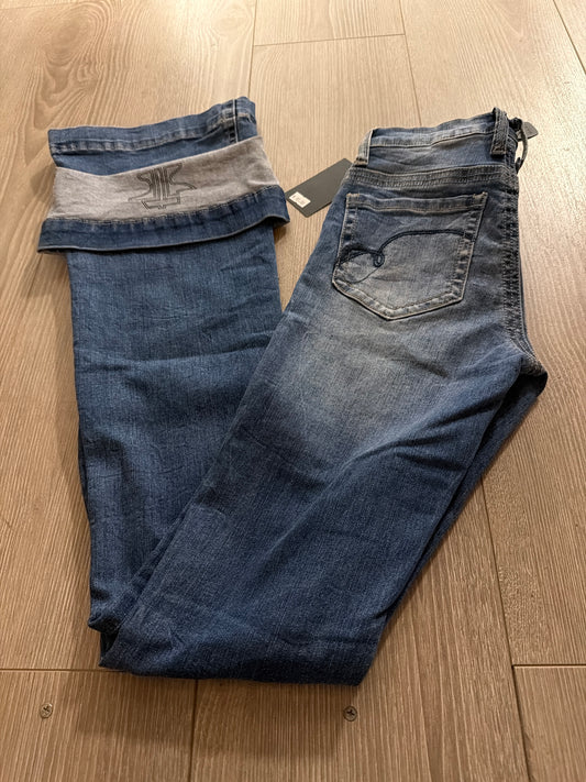 Tin Haul: Ladies Libby High Rise Flare Embroidered Pocket Jeans