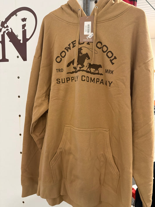 Cowboy Cool: Men’s Tan Roper Hoody