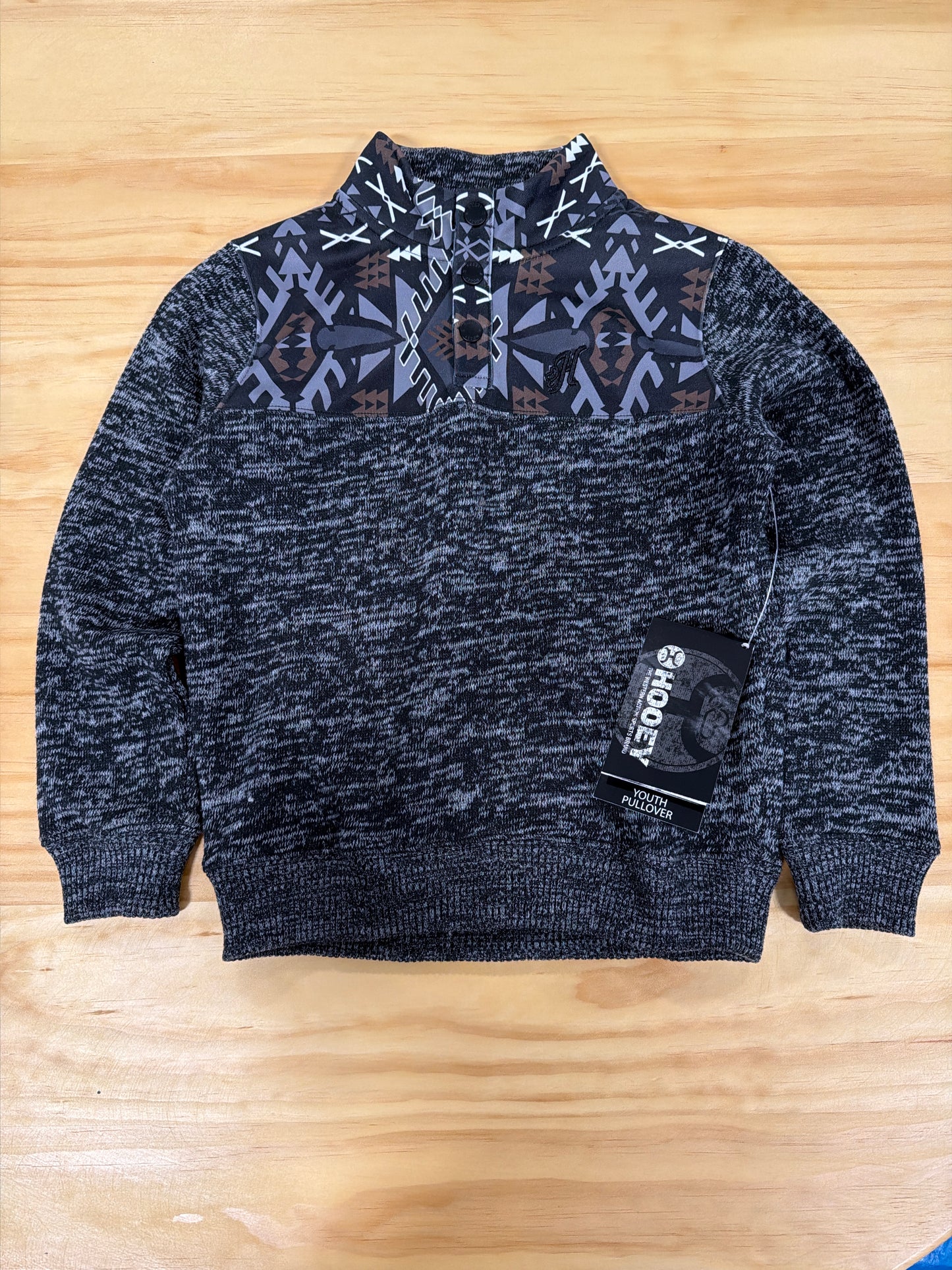 Hooey: Youth Stevie Black/Grey pullover