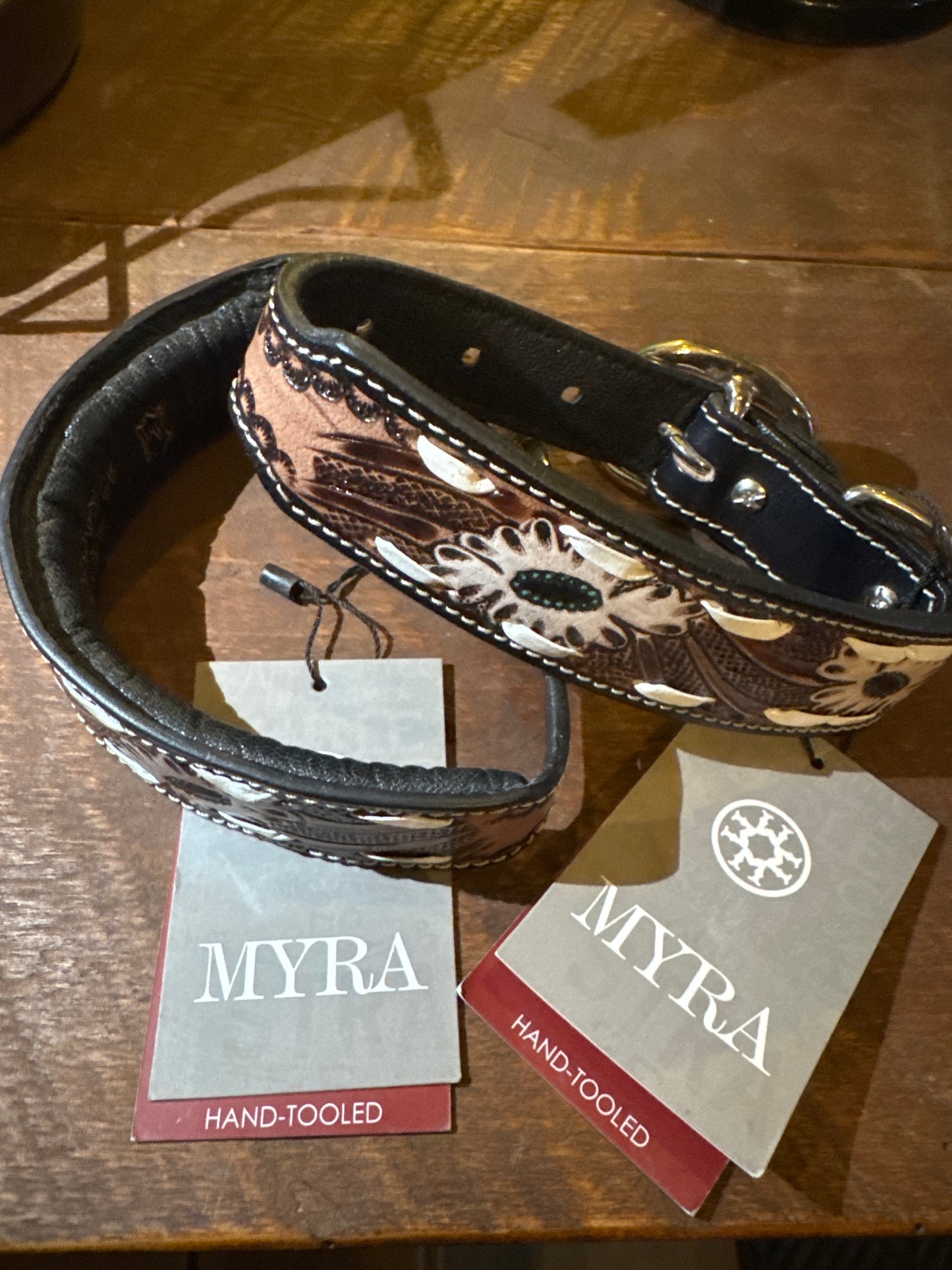 Hand Tooled Leather Dog Collars