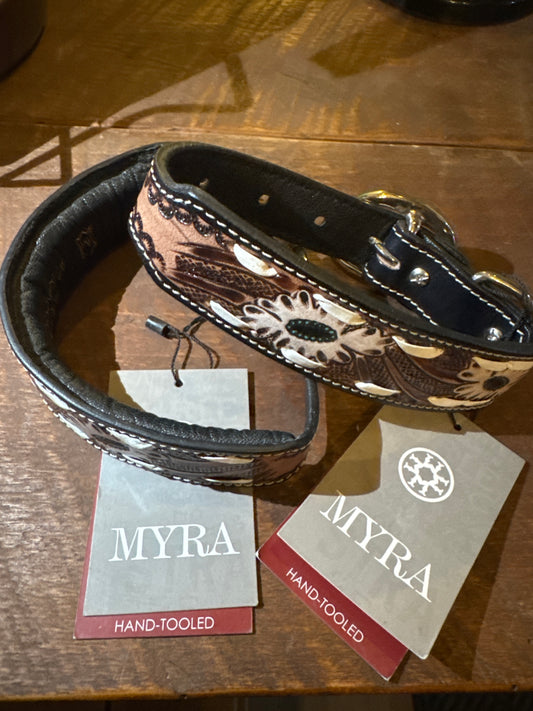 Hand Tooled Leather Dog Collars