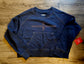Kimes: Navy Cropped Crewneck Sweater